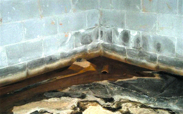 flooded corner of basement